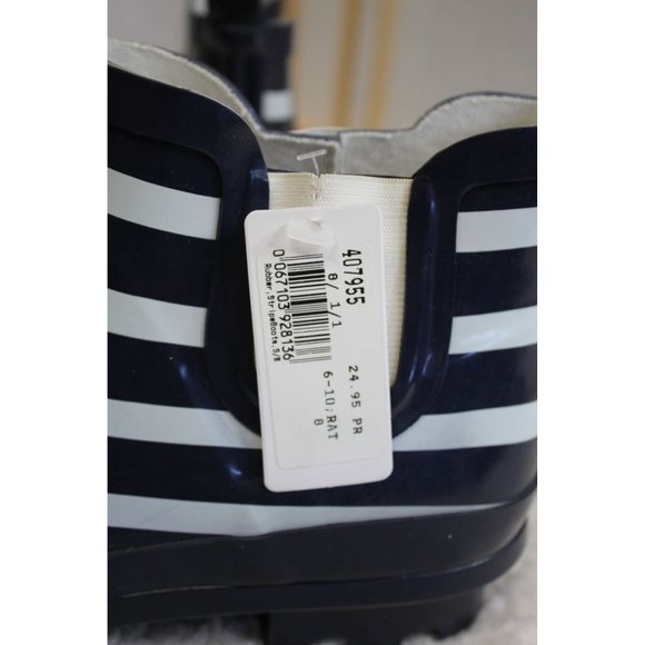 Kids Rain boots Size 5 Navy and white striped - Picture 6 of 11
